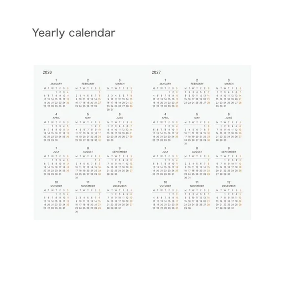 Hobonichi Techo 2026 English Planner Book (January Start) A6 Size / Daily / Jan - Picture 8 of 10